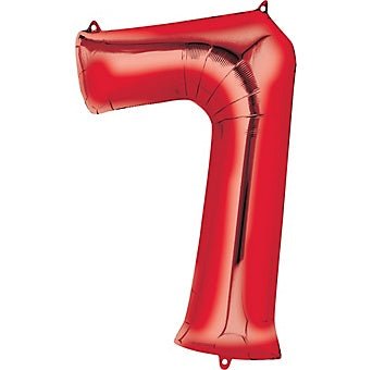 Ballon Mylar Supershape - Nombre 7 Rouge Party Shop