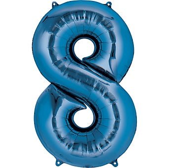 Ballon Mylar Supershape - Nombre 8 Bleu Party Shop