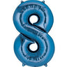 Anagram - Ballon Mylar Supershape - Nombre 8 Bleu - Party Shop
