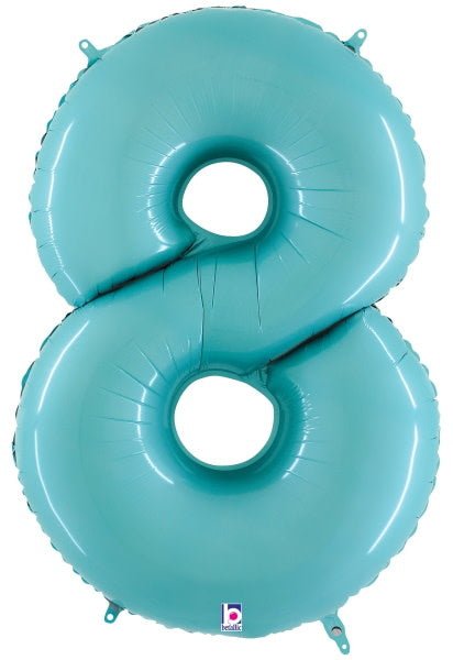 Ballon Mylar Supershape - Nombre 8 Bleu Pastel Party Shop