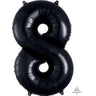 Anagram - Ballon Mylar Supershape - Nombre 8 Noir - Party Shop