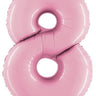 Betallic - Ballon Mylar Supershape - Nombre 8 Rose Pastel - Party Shop