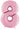 Betallic - Ballon Mylar Supershape - Nombre 8 Rose Pastel - Party Shop