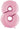 Ballon Mylar Supershape - Nombre 8 Rose Pastel Party Shop