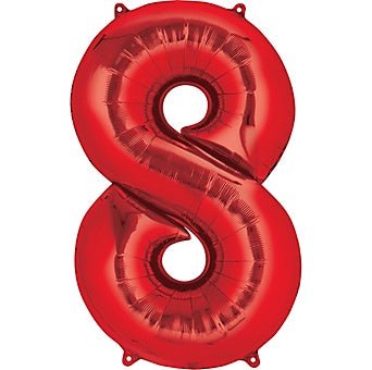 Ballon Mylar Supershape - Nombre 8 Rouge Party Shop