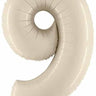 Betallic - Ballon Mylar Supershape - Nombre 9 Blanc Sable - Party Shop