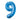 Anagram - Ballon Mylar Supershape - Nombre 9 Bleu - Party Shop