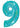 Betallic - Ballon Mylar Supershape - Nombre 9 Bleu Holographique - Party Shop