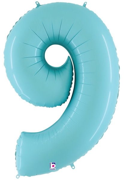 Ballon Mylar Supershape - Nombre 9 Bleu Pastel Party Shop