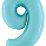 Betallic - Ballon Mylar Supershape - Nombre 9 Bleu Pastel - Party Shop
