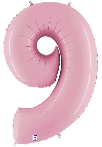 Ballon Mylar Supershape - Nombre 9 Rose Pastel Party Shop