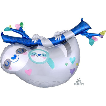 Ballon Mylar Supershape - Paresseux Gris Et Bleu Party Shop