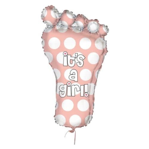 Ballon Mylar Supershape - Petit Pied "It'S A Girl" Party Shop