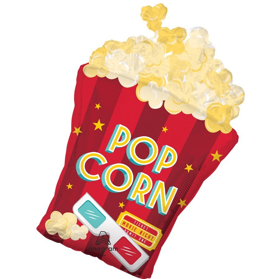 Ballon Mylar Supershape - Pop Corn Cinéma Party Shop