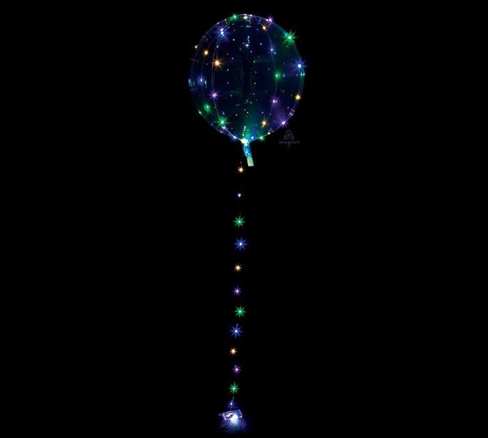Ballon Mylar Supershape Rond Avec Lumière Intégrée - Party Shop