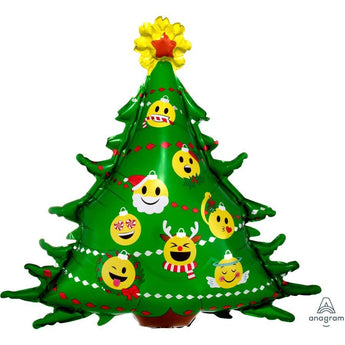 Ballon Mylar Supershape - Sapin De Noel Emoji Party Shop