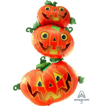 Ballon Mylar Supershape - Trios De Citrouilles Party Shop