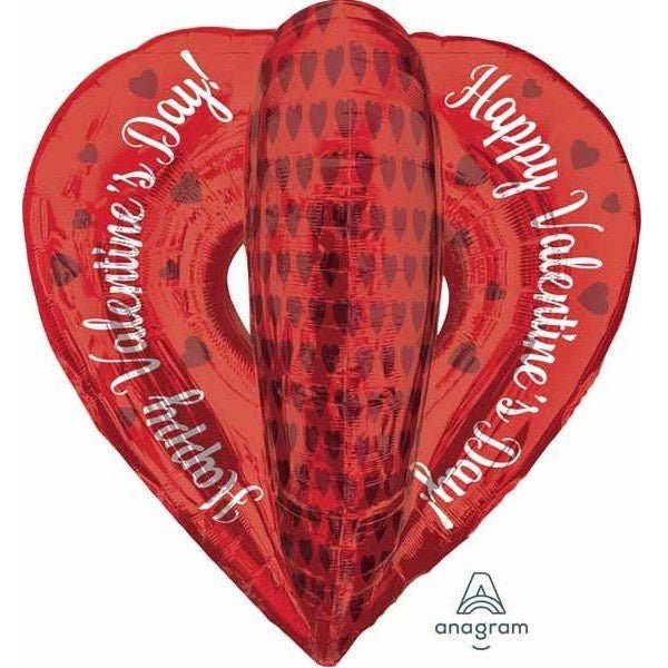 Ballon Mylar Ultrashape - Coeur Happy Valentine'S Day Party Shop