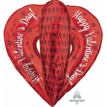 Ballon Mylar Ultrashape - Coeur Happy Valentine'S Day Party Shop