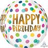 Anagram - Ballon Orb - Happy Birthday A Pois - Party Shop