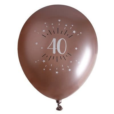 Ballons Latex 12" Rose Gold (6) - 40 Ans Party Shop
