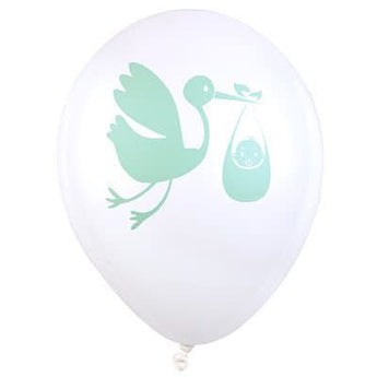 Ballons Latex 9" Baby Shower Vert (8) Party Shop