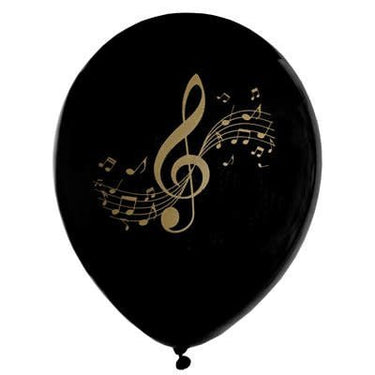 Santex - Ballons Latex 9Po (8) - Musique Or - Party Shop