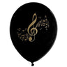 Santex - Ballons Latex 9Po (8) - Musique Or - Party Shop