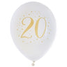 Santex - Ballons Latex 9Po (8) - Or 20 Ans - Party Shop