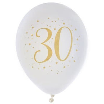 Ballons Latex 9Po Or 30 Ans (8) Party Shop