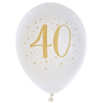 Ballons Latex 9Po Or 40 Ans (8) Party Shop