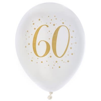 Ballons Latex 9Po Or 60 Ans (8)Party Shop