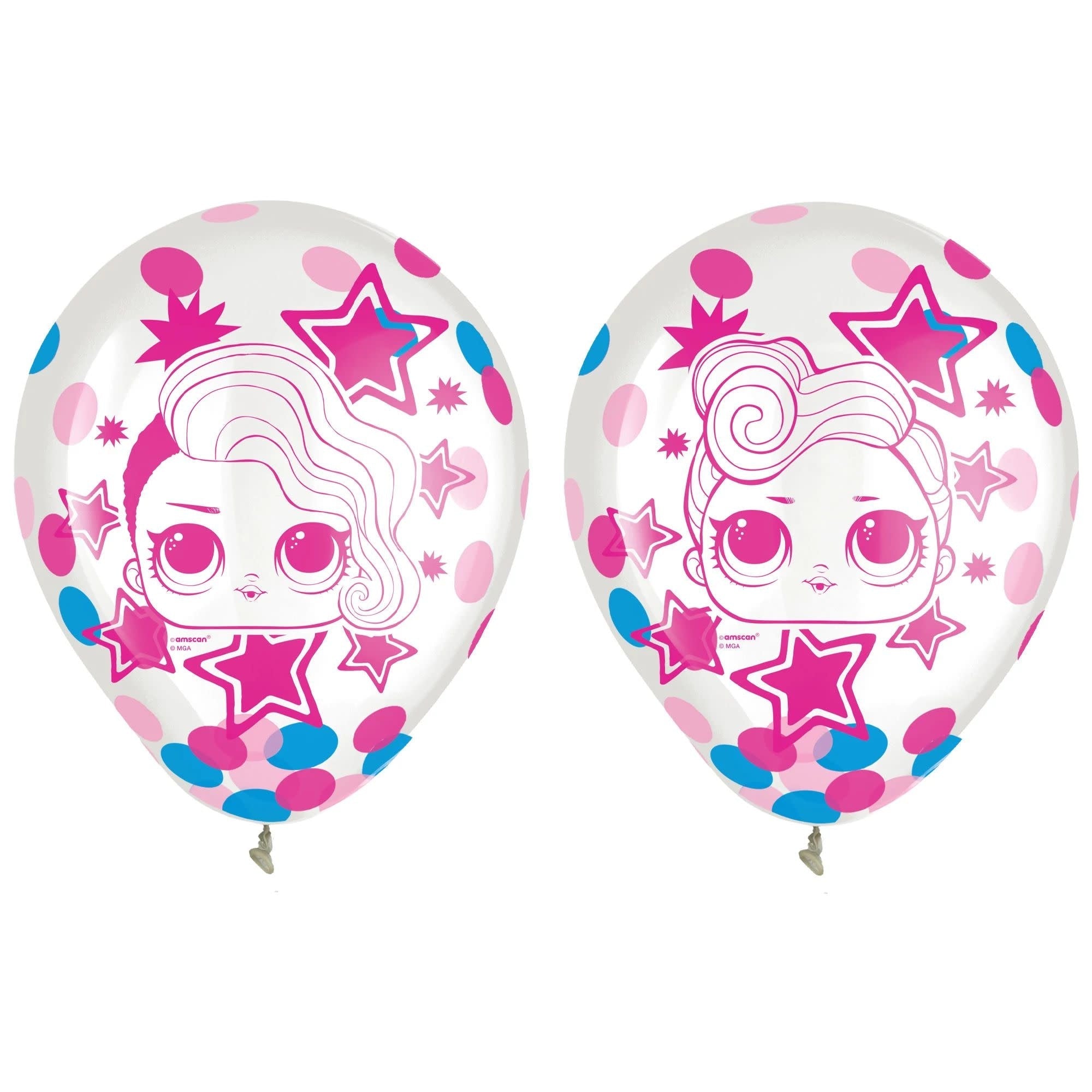 Ballons Latex Confettis 12Po (6) - Lol SurpriseParty Shop