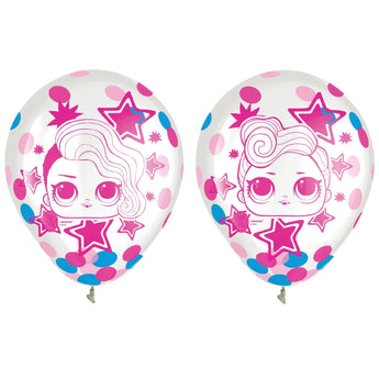 Ballons Latex Confettis 12Po (6) - Lol Surprise - Party Shop