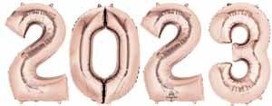 Ballons Mylar Supershape (4) - 2023 Rose Gold Party Shop