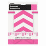Unique - Bannière À Chevrons - Rose Et Blanc - Party Shop
