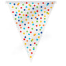 Unique - Bannière À Fanion À Pois Arc-En-Ciel 12' - Party Shop