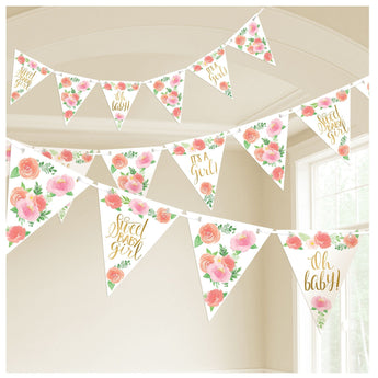 Banniere A Fanions - Sweet Baby Girl Party Shop