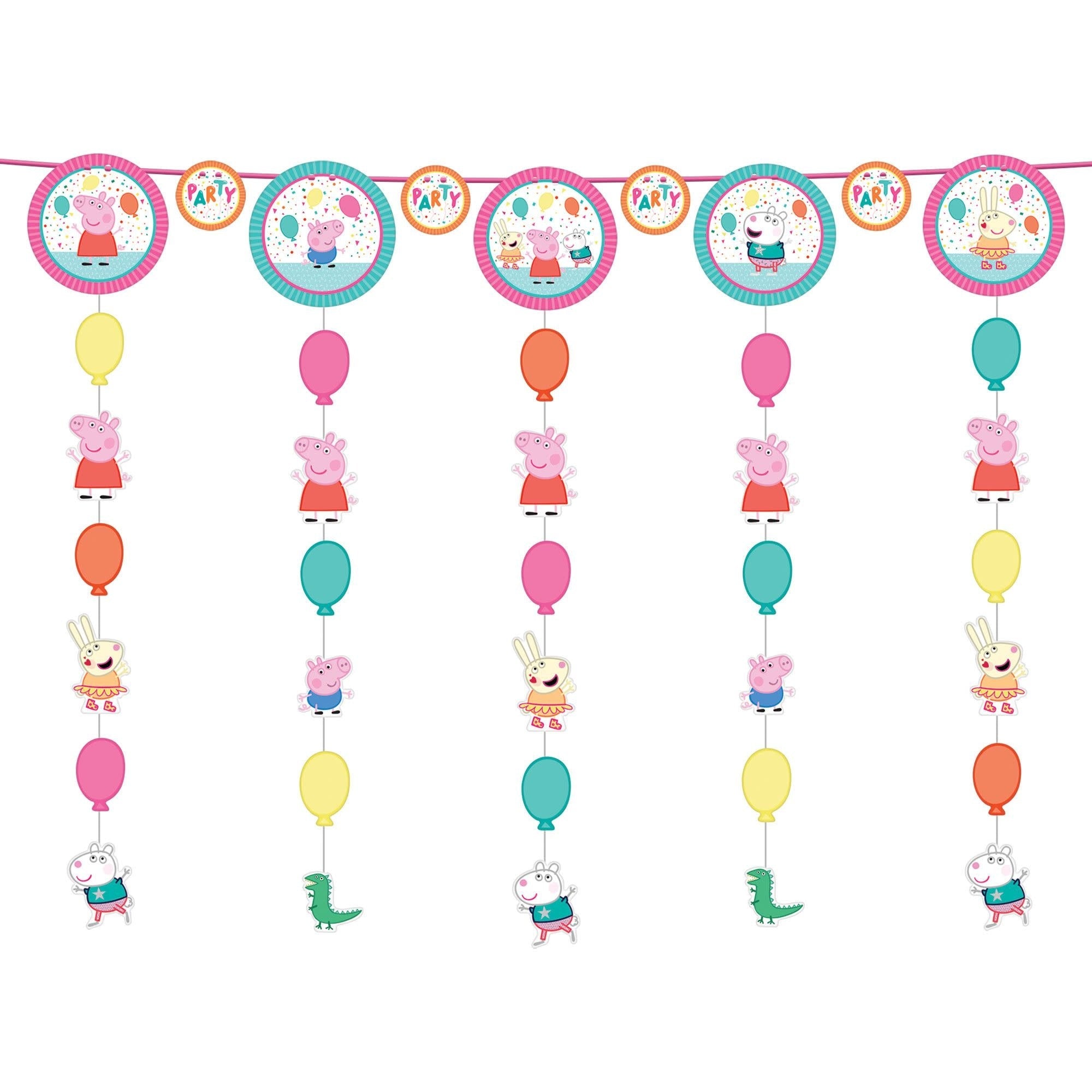 Bannière Avec Décoration Suspendus - Peppa Pig - Party Shop