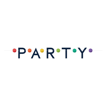Bannière De Fête Avec Pompom - Party (6 1/4' X 6 3/10") - Party Shop
