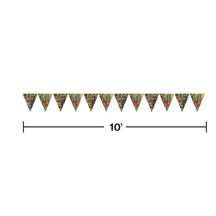 Bannière Fanion En Plastique 10Pi - Camouflage De Chasse Party Shop