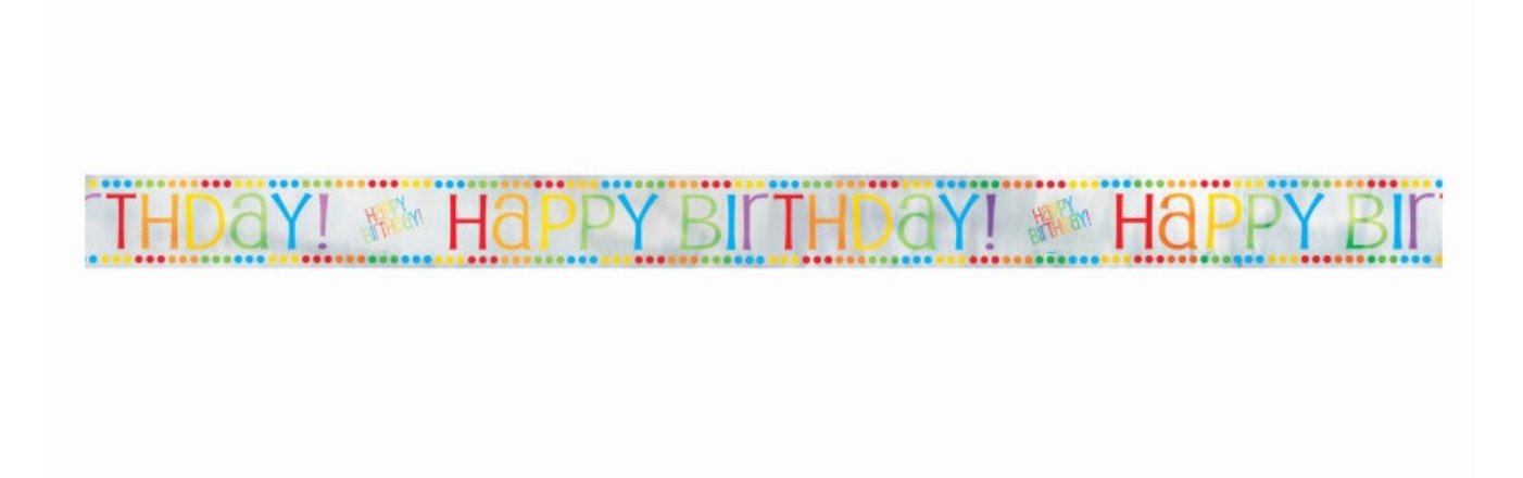 Bannière Happy Birthday 12' - Arc En Ciel Party Shop