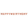 Amscan - Bannière Happy Birthday 7 4/5' X 6 1/2" - Rose Gold - Party Shop