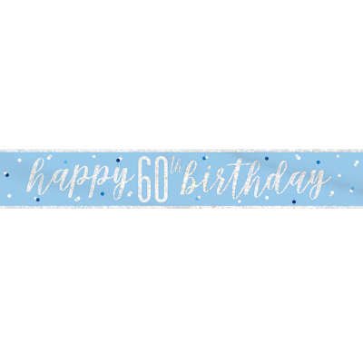 Bannière - "Happy Birthday" Bleu Pâle Party Shop