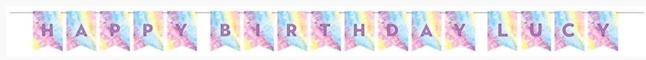 Bannière Happy Birthday Personnalisable - Tie DyeParty Shop