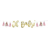Creative Converting - Bannière - Oh Baby Rose Et Or - Party Shop