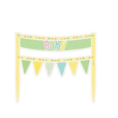 Bannière Pour Gâteau Baby Shower - Vert Party Shop