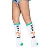 Leg Avenue - Bas Genoux Multicolore "Eat Me" - Party Shop