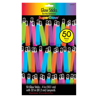 Bâton Lumineux 4'' (50) Avec Corde - MulticoloreParty Shop
