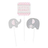 Creative Converting - Bâtons Décoratifs (3) - Éléphant Rose - Party Shop